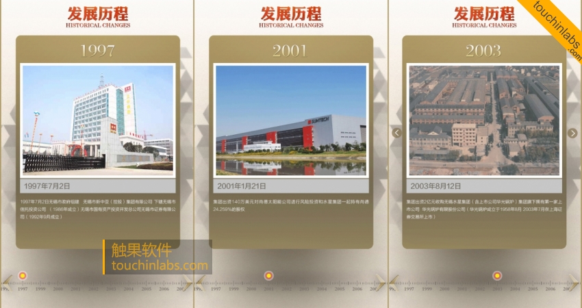 发展历程展厅触摸交互软件